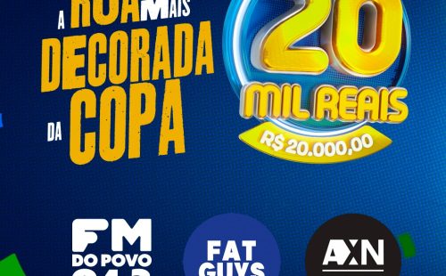 Campanha vai premiar a rua mais criativa e decorada da capital amazonense durante o período da Copa; inscrições seguem até 15 de maio.
